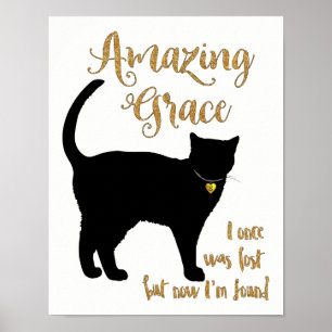 Fantastisk nåd räddad katt Shorthair Poster