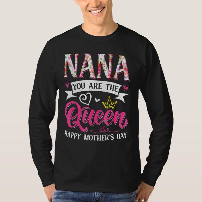 Fantastisk Nana du är drottningen Mors dag Mamma M T Shirt (Framsida)