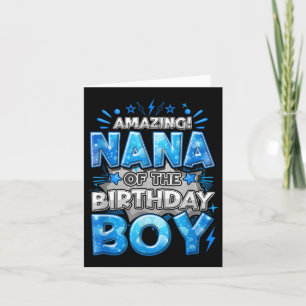 Fantastisk Nana of the Birthday Boy Matching Famil Kort