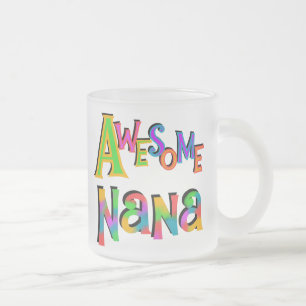 Fantastisk Nana T-shirts och presenter Frostad Glasmugg