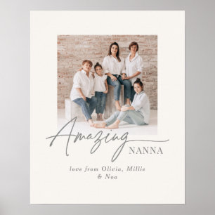 Fantastisk Nanna Personlig Foto Anpassad Familj Poster