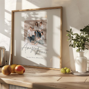 Fantastisk Nanna Personlig Foto Anpassad Familj Poster