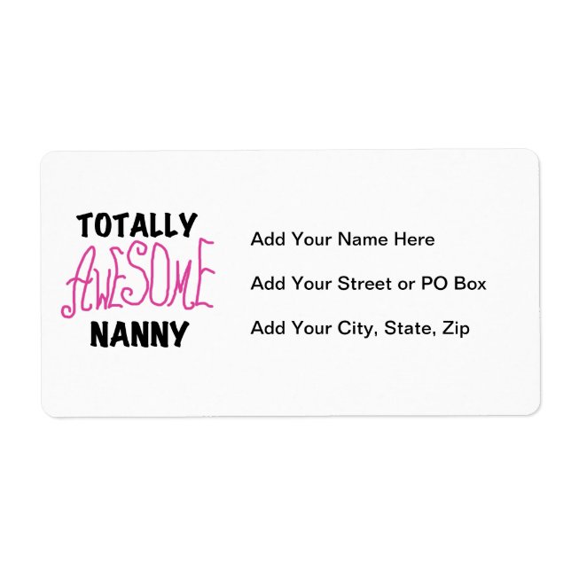 Fantastisk Nanny Rosa T-shirts och gåvor Fraktsedel (Framsidan)