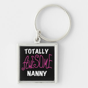 Fantastisk Nanny Rosa T-shirts och gåvor Fyrkantig Silverfärgad Nyckelring