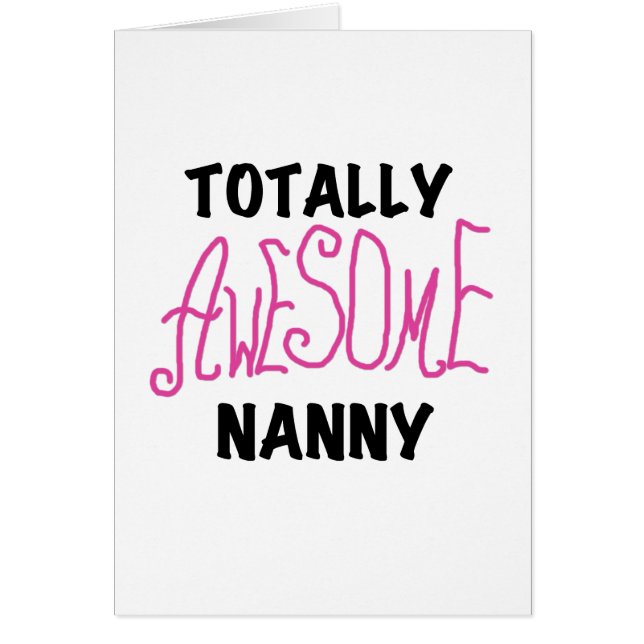 Fantastisk Nanny Rosa T-shirts och gåvor Hälsningskort (Framsidan)