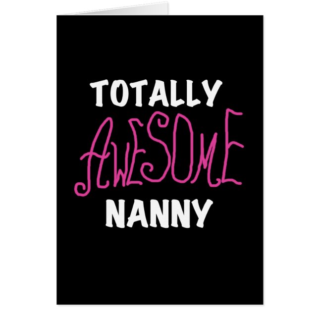 Fantastisk Nanny Rosa T-shirts och gåvor Hälsningskort (Framsidan)