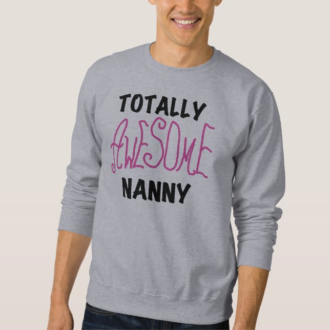 Fantastisk Nanny Rosa T-shirts och gåvor Lång Ärmad Tröja (Framsida)