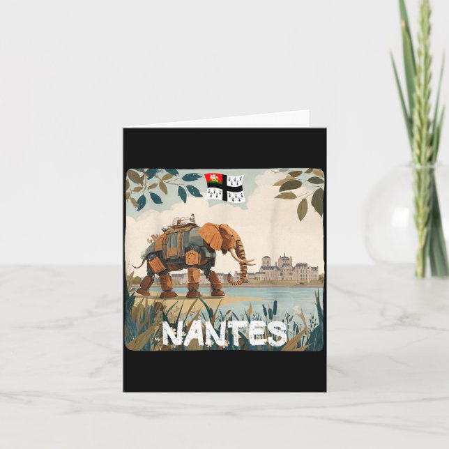 Fantastisk Nantes Elefant-grafik för pojkar och fl Kort (Framsida)