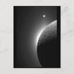 Fantastisk NASA-bild, Måne upplyst med jordskina Vykort
