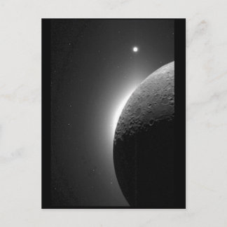 Fantastisk NASA-bild, Måne upplyst med jordskina Vykort