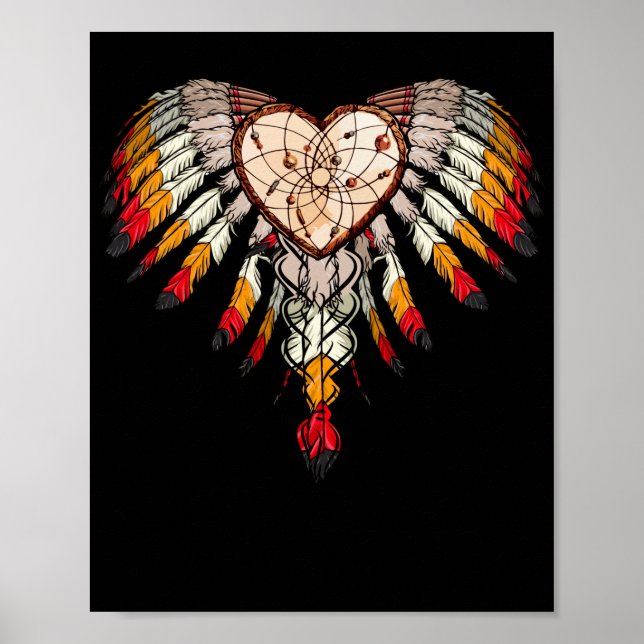 Fantastisk Native American Heart Poster (Framsidan)