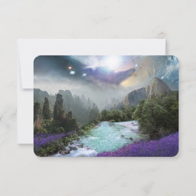 Fantastisk naturlig landskapsvy Tack Kort (Framsida)