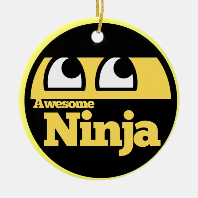 Fantastisk Ninja Julgransprydnad Keramik (Framsidan)