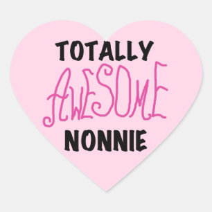 Fantastisk Nonnie Rosa Tshirts och presenter Hjärtformat Klistermärke