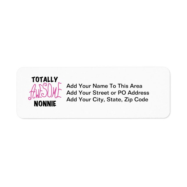 Fantastisk Nonnie Rosa Tshirts och presenter Returadress Etikett (Framsidan)