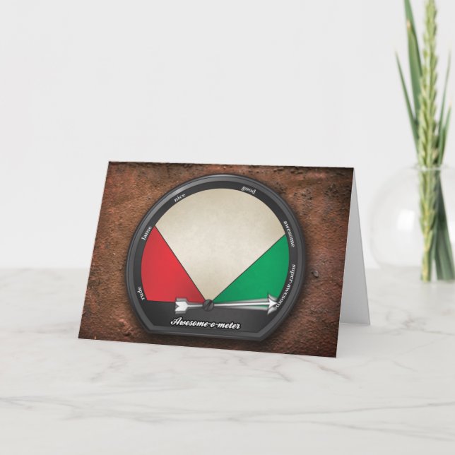 Fantastisk-o-meter Tack Kort (Framsida)