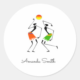 Fantastisk och Bright Sol Dance iPhone/iPad-fall Runt Klistermärke