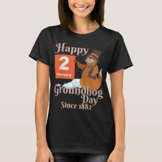 Fantastisk och Funny Lycklig Groundhog Day Shirt T