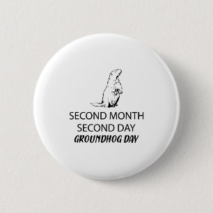 Fantastisk Och Rolig Glad Groundhog Day För Män Kv Knapp