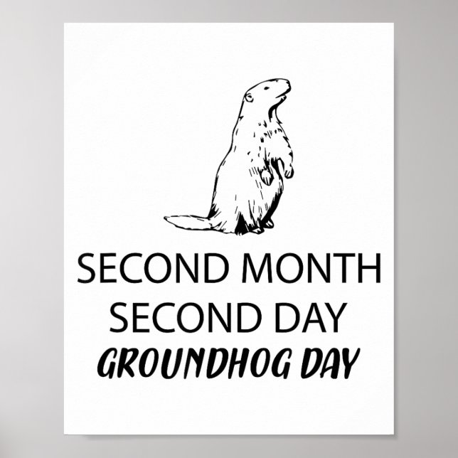 Fantastisk Och Rolig Glad Groundhog Day För Män Kv Poster (Framsidan)