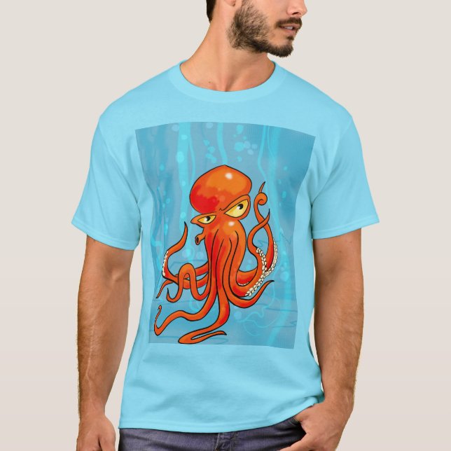 Fantastisk Octopus ryggsäck T Shirt (Framsida)