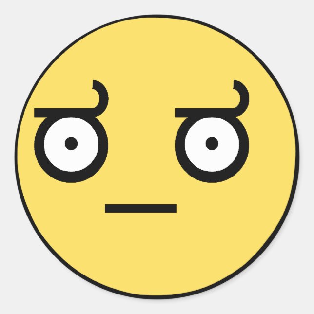 Fantastisk ogillande Ansikte Runt Klistermärke (Framsida)