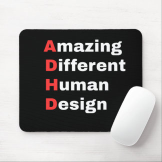 Fantastisk Olika Mänsklig Design - ADHD Stolthet Musmatta