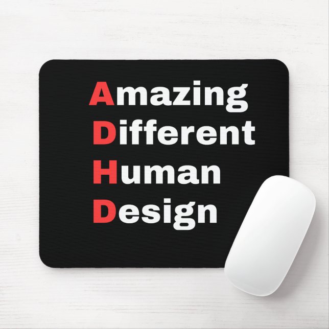 Fantastisk Olika Mänsklig Design - ADHD Stolthet Musmatta (Med mus)