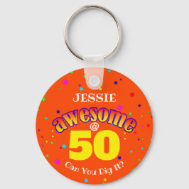 FANTASTISK Orange 50:E BIRTHDAY Nyckelring