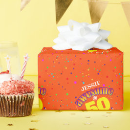 FANTASTISK Orange 50:E BIRTHDAY Presentpapper
