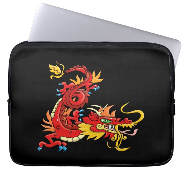 Fantastisk Oriental Dragon Laptop Fodral (Framsidan)