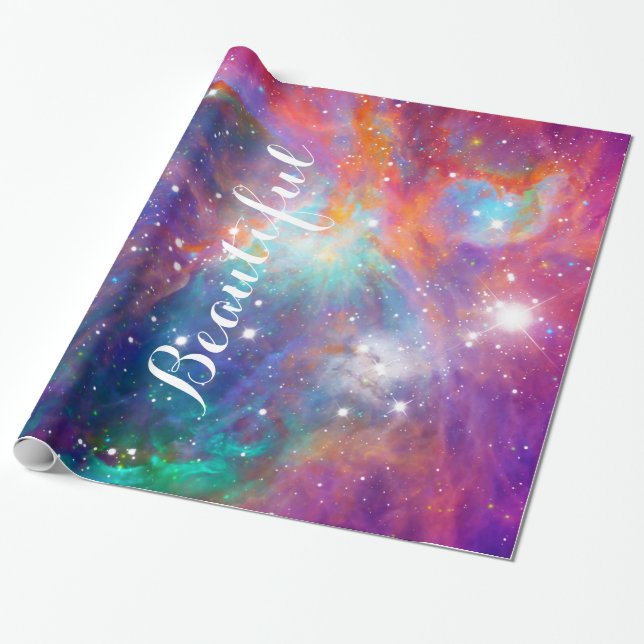 Fantastisk Orion nebula-stjärnor "Vackra" Presentpapper (Utrullad)