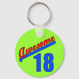 Fantastisk på 18 år gammal 18th födelsedag nyckelring