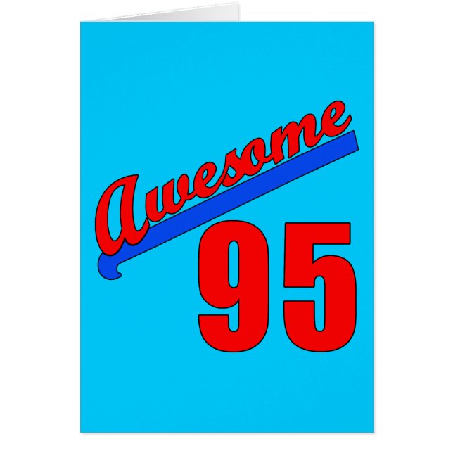 Fantastisk på 95 gammala år hälsningskort (Framsidan)