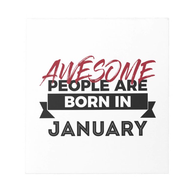 Fantastisk på födelsedag i januari Spädbarn Anteckningsblock (Framsida)