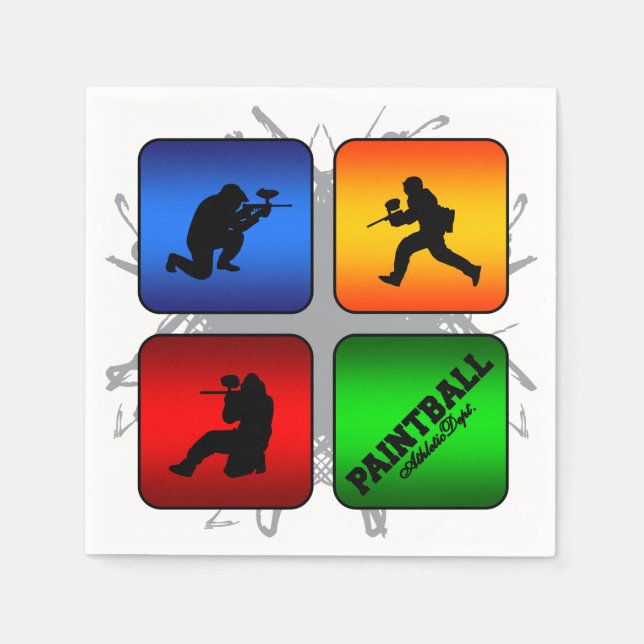 Fantastisk Paintball Urban Stil Pappersservett (Framsidan)