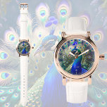 Fantastisk påk med teal och guld-pålning armbandsur<br><div class="desc">Den här bevakningen har en fantastisk fredsdesign i underbara teal,  royal blått och guld färg. Romantisk motiv och elegant. Perfekt och personlig gåva till alla tillfälle.</div>