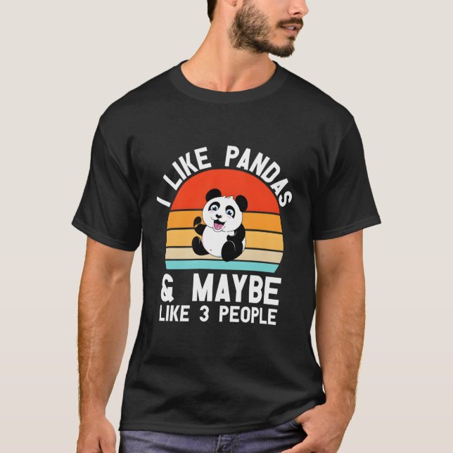 Fantastisk Panda-citat för animaliska Fläktar T Shirt (Framsida)