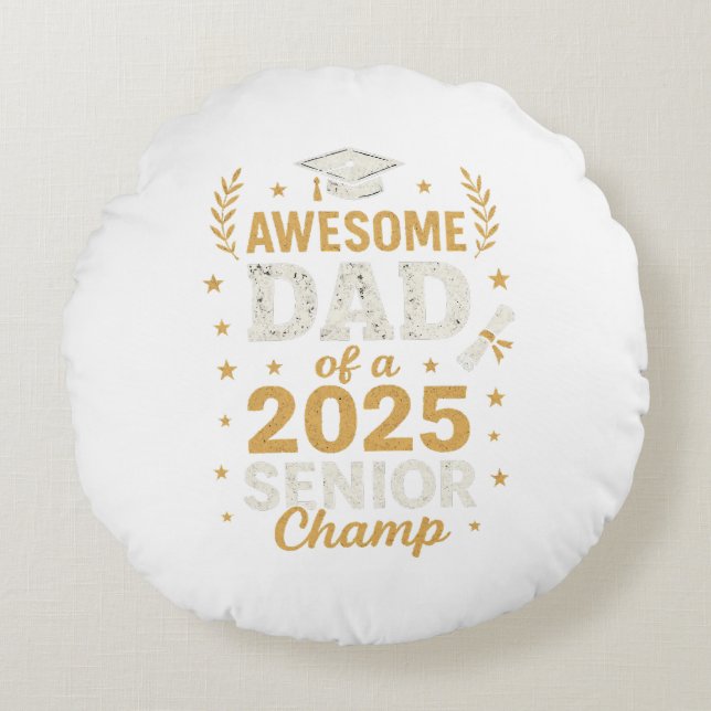 Fantastisk Pappa av 2025 års ledande befattning |  Rund Kudde (Framsidan)