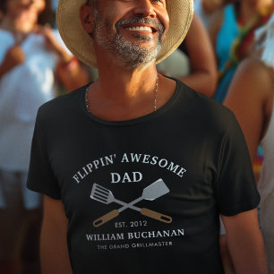 FANTASTISK PAPPA BBQ FARS DAG ANPASSNINGSBAR T SHIRT