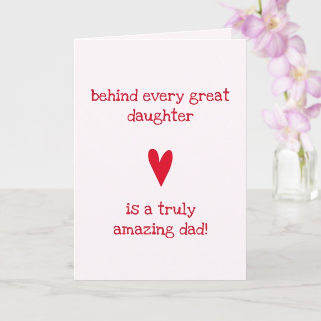 Fantastisk pappa! | Dotter & Pappa - Pappa Birthda Kort (Orkide)