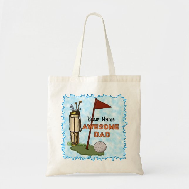Fantastisk Pappa Golf-tocksäck Tygkasse (Framsidan)