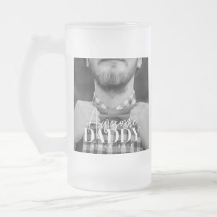 Fantastisk Pappa Sedan 20XX Enkel Elegant Foto Frostat Ölglas