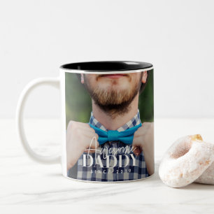 Fantastisk Pappa Sedan 20XX Enkel Elegant Foto Två-Tonad Mugg