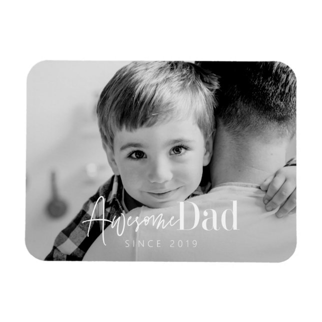 Fantastisk Pappa sedan 20XX Modern Simple Elegant  Magnet (Horisontell)