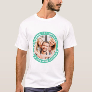 Fantastisk Pappa sedan 20XX Modern Simple Photo T Shirt
