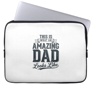 Fantastisk Pappa Vintage Typografi T-Shirt Design_ Laptop Fodral