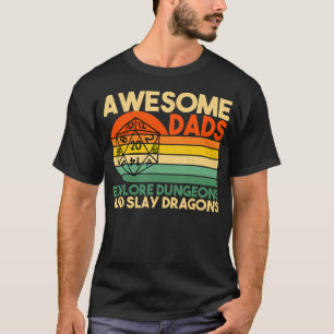Fantastisk Pappor Explorer Dungeons Dm Rpg Dice Dr T Shirt