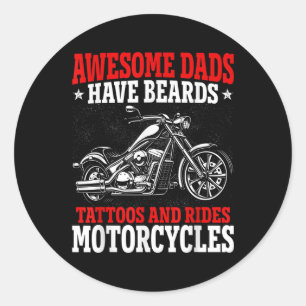 Fantastisk Pappor har bytt ägare och Rides Motorcy Runt Klistermärke