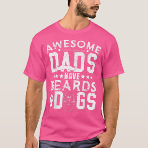 Fantastisk Pappor har fåglar och hundarBearded Man T Shirt